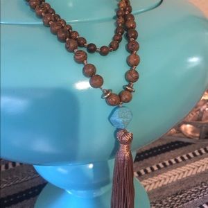 Long wooden necklace